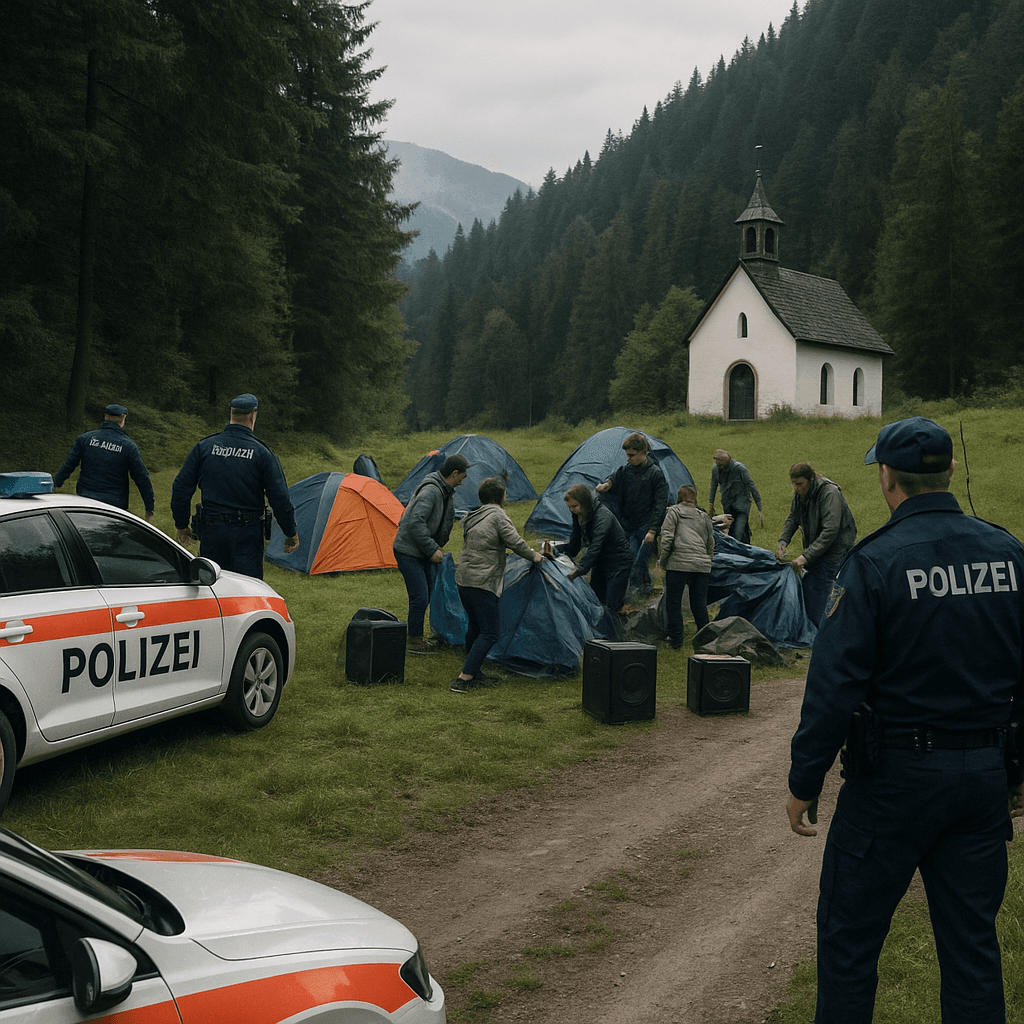 Policja rozwiązała nielegalną imprezę w kantonie Zug