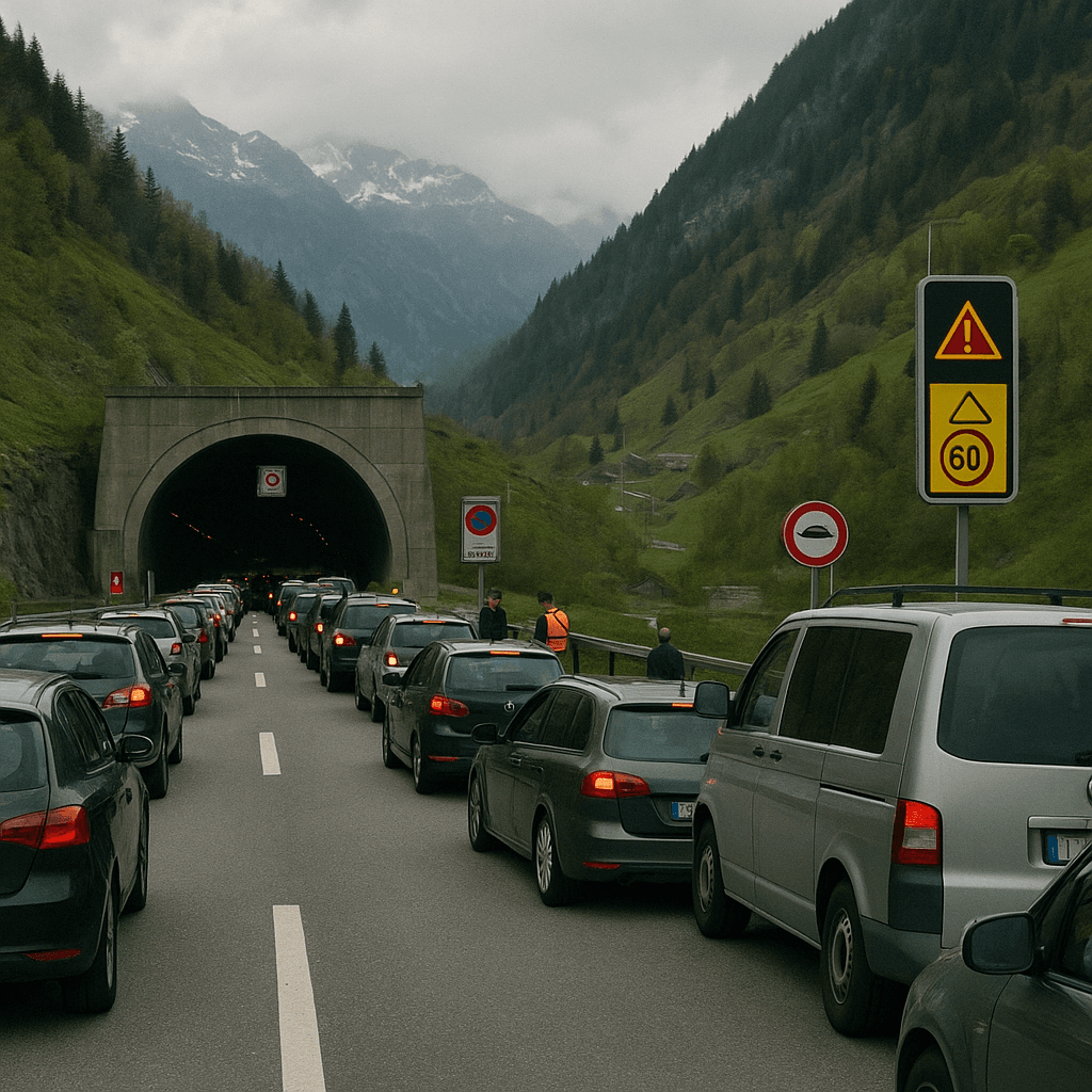 Gotthard przy Wielkanocy: spodziewane długie korki