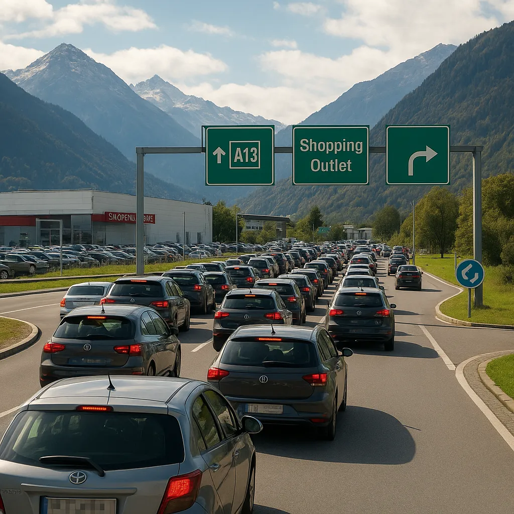 Rozbudowa outletu w Landquart zwiększa korki na A13